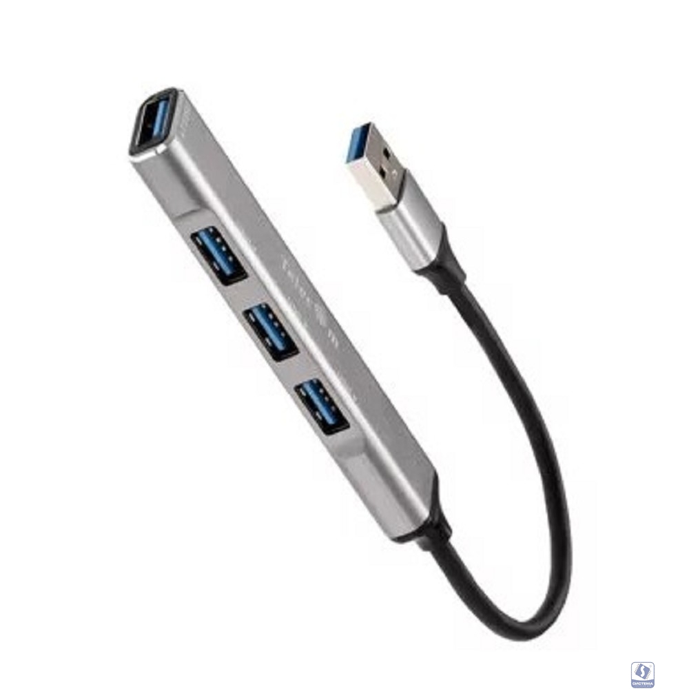 Telecom <TA308U> Переходник USB 3.0 -->USB3.0+3 USB2.0, Aluminum Shell, 0.2м [7958820049743]