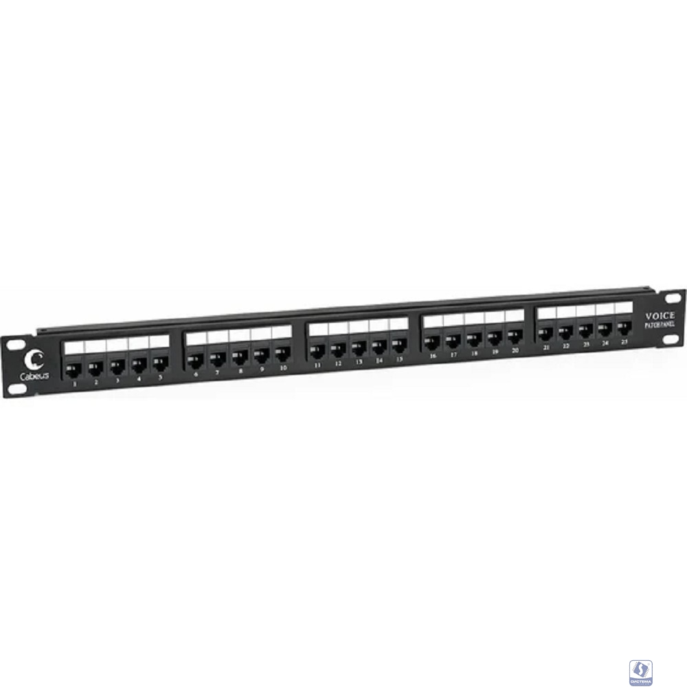 Cabeus PL-25-TEL-Toolless Патч-панель 19" (1U), 25 портов, RJ-11 (6P4C)
