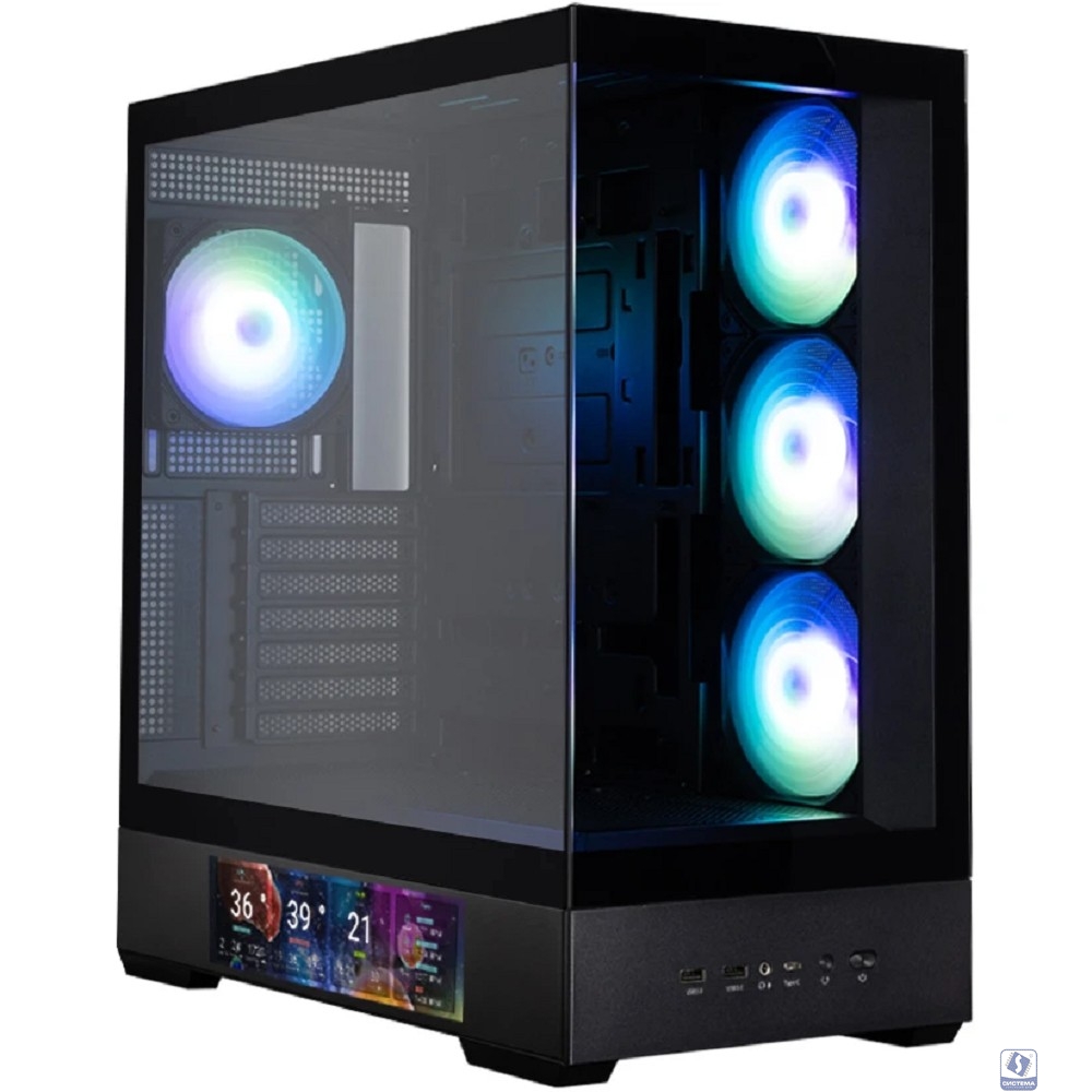 Корпус для ПК Zalman P40 DS Black ATX Mid Tower PC Case, 120mm ARGB Fanx4