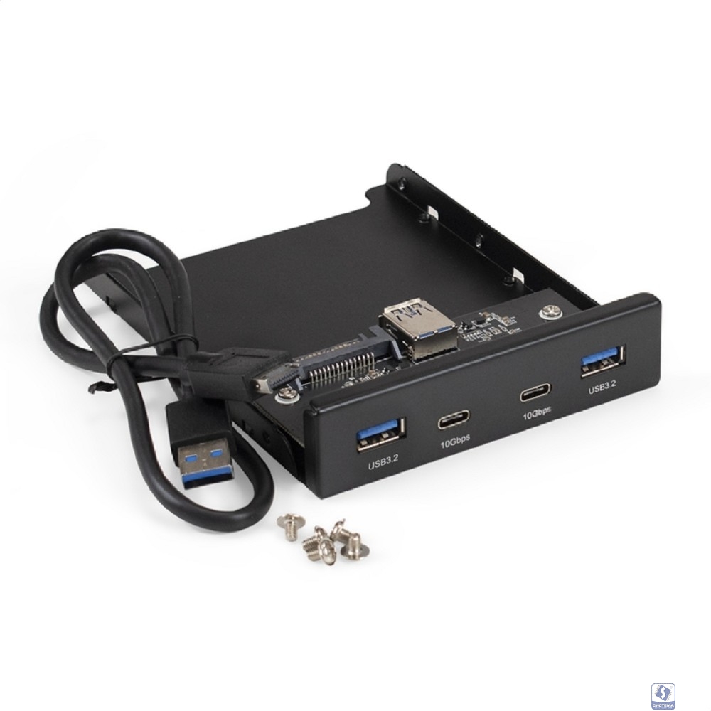 Exegate EX297553RUS  Планка USB на переднюю панель ExeGate U3H-622, 3,5", 2*TypeA +2*TypeC (USB 3.2 Gen2 (SuperSpeed USB 10Gbps), черная, металл, подсоединение к мат. плате) Exegate EX297553RUS  Планка USB на переднюю панель ExeGate U3H-622, 3,5", 2*TypeA +2*TypeC (USB 3.2 Gen2 (SuperSpeed USB 10Gbps), черная, металл, подсоединение к мат. плате)