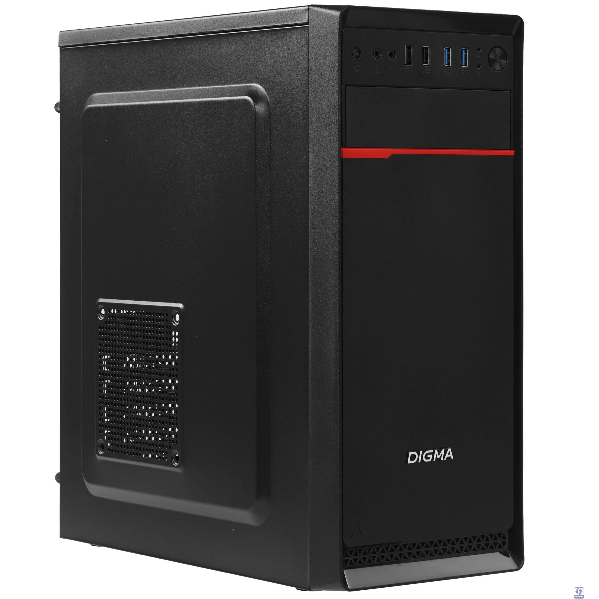 Корпус Digma DCC-MD302 черный без БП ATX 1x80mm 3x120mm 2xUSB2.0 2xUSB3.0 audio