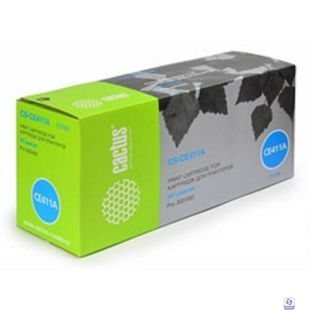 CACTUS CS-CE411A  Картридж  для  HP CLJ Pro 300 Color M351 /Pro 400 Color M451/Pro 300 Color MFP M375/Pro 400 Color MFP M475, голубой, 2 600 стр.