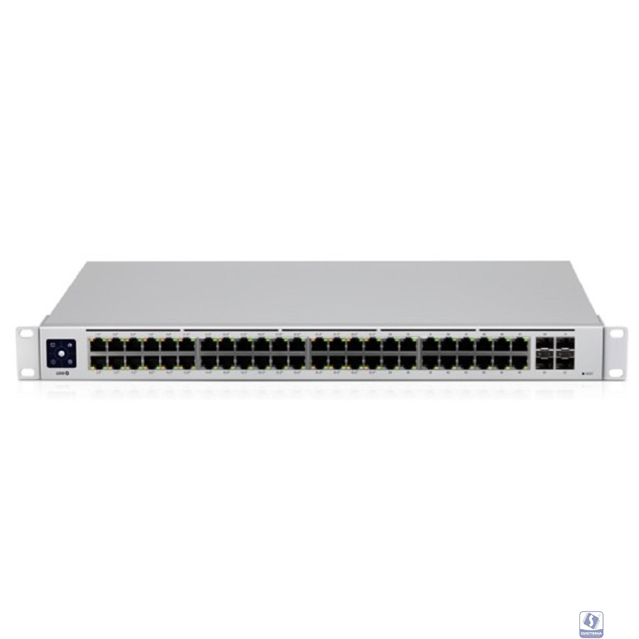 UBIQUITI USW-48-POE PoE-коммутатор в стойку, 48х 1G RJ45, 4х SFP, раздача 195 Вт