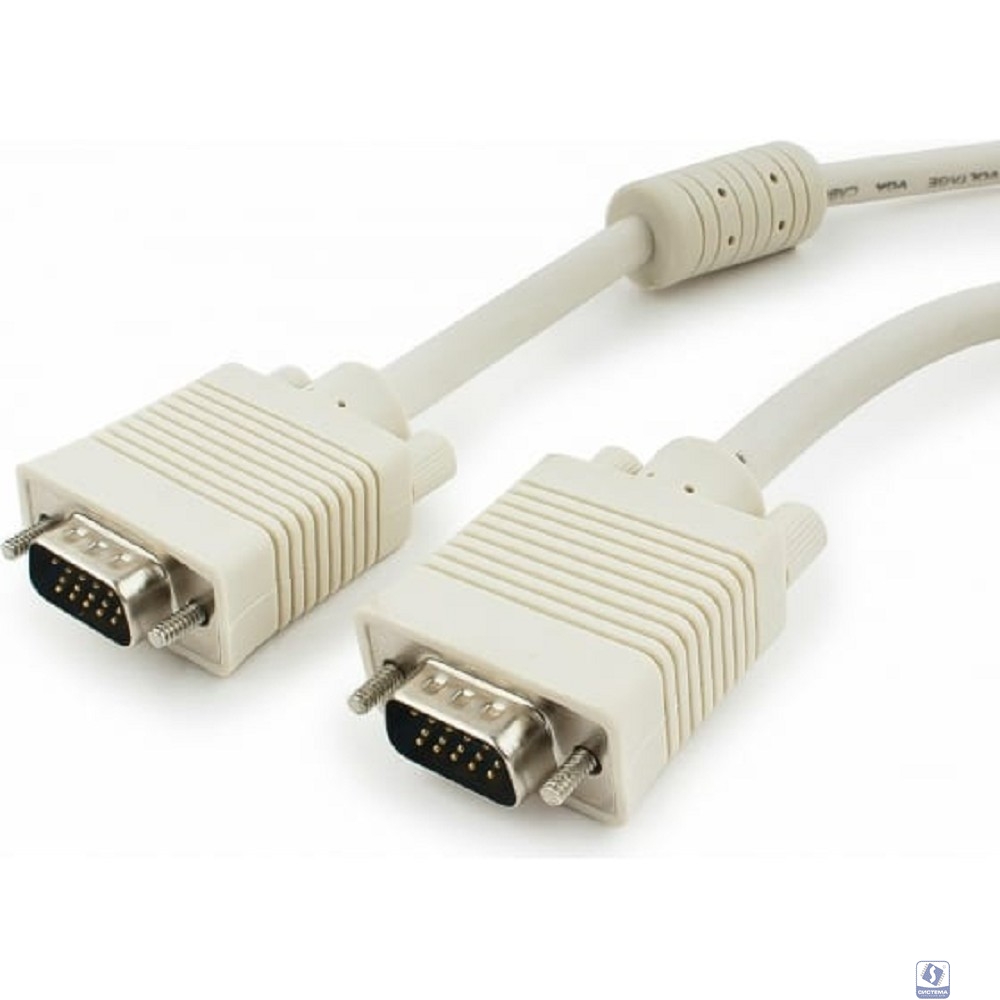 Gembird/Cablexpert CC-PPVGA-15m, Кабель VGA Premium ,15M/15M,15м, двойн. экран,феррит. кольца,пакет 