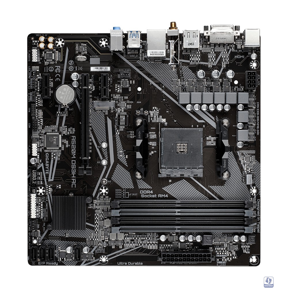 Материнская плата Gigabyte A520M DS3H AC, RTL