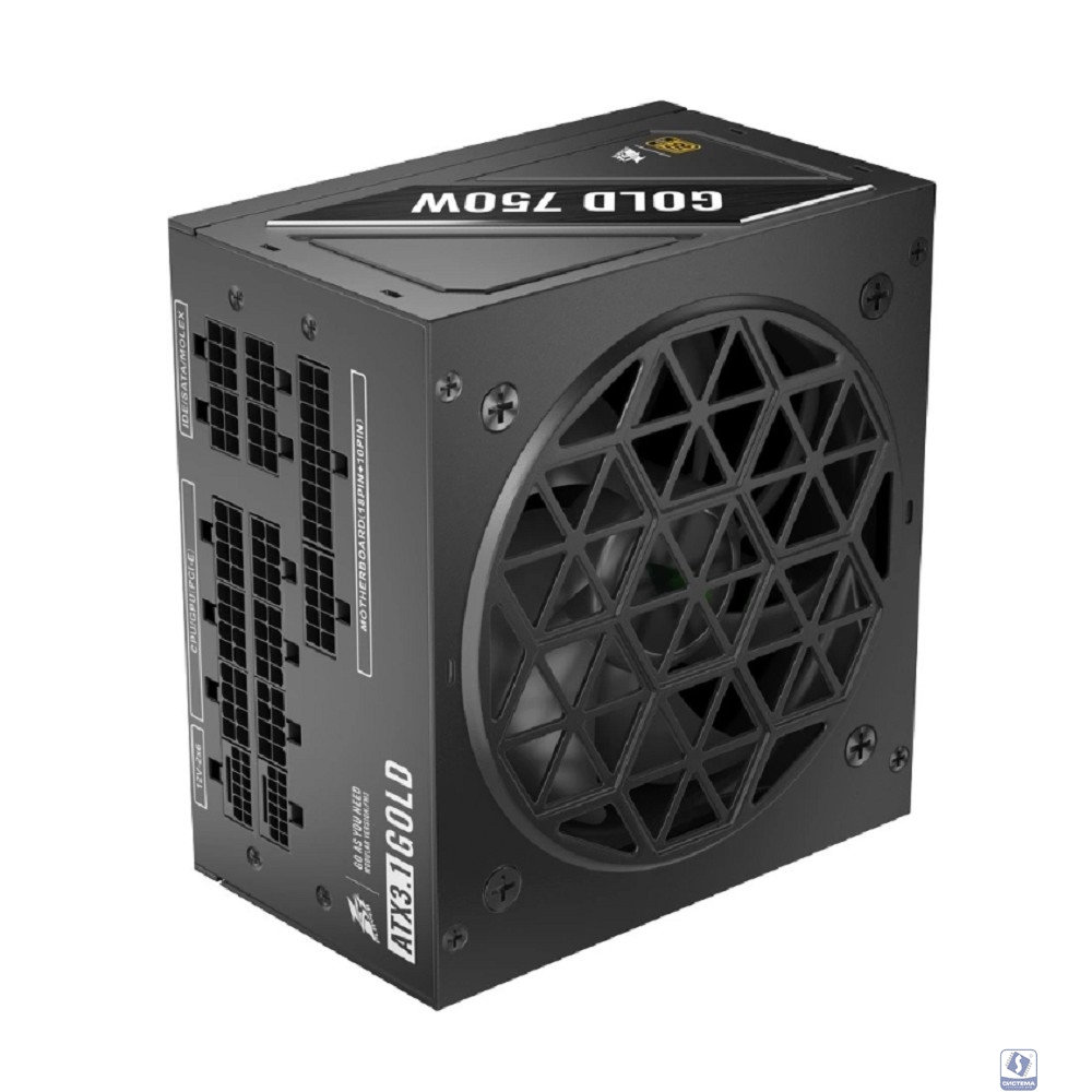 Повреждение упаковки 1STPLAYER NGDP Gold 750W / ATX 3.1, APFC, 80 PLUS Gold, LLC+DC-DC, 120mm fan, full modular / HA-750BA4
