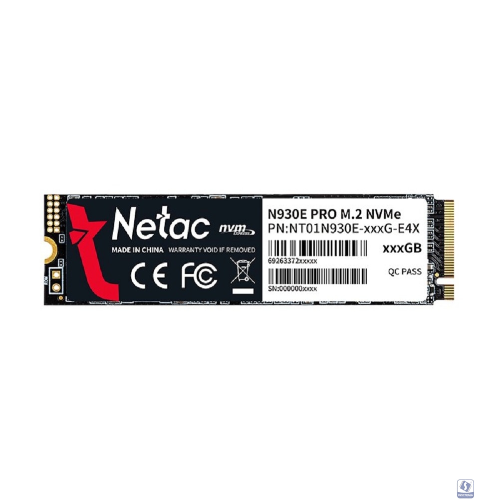 Накопитель SSD Netac PCI-E 3.0 512Gb NT01N930E-512G-E4X N930E Pro M.2 2280