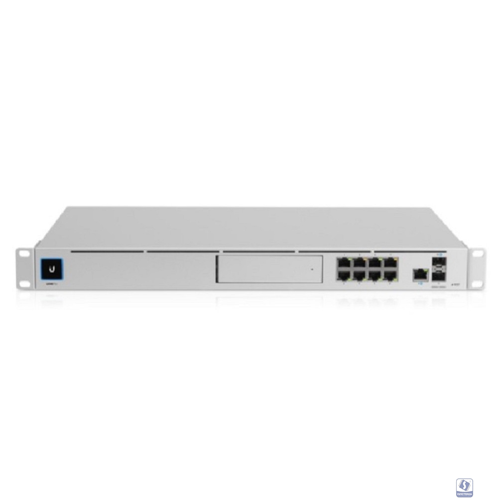 UBIQUITI UDM-Pro UniFi Dream Machine Pro Маршрутизатор, 1*10G SFP+, 8*1GbE RJ45 LAN ports, 1*10G SFP+, 1* 1GbE RJ45 WAN ports, 3.5" NVR HDD Слот