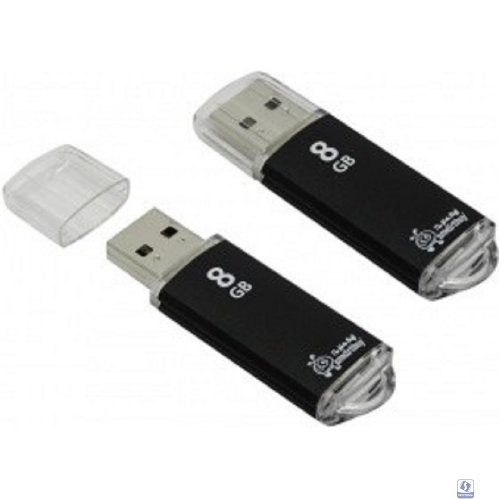 Smartbuy USB Drive 8Gb V-Cut series Black SB8GBVC-K