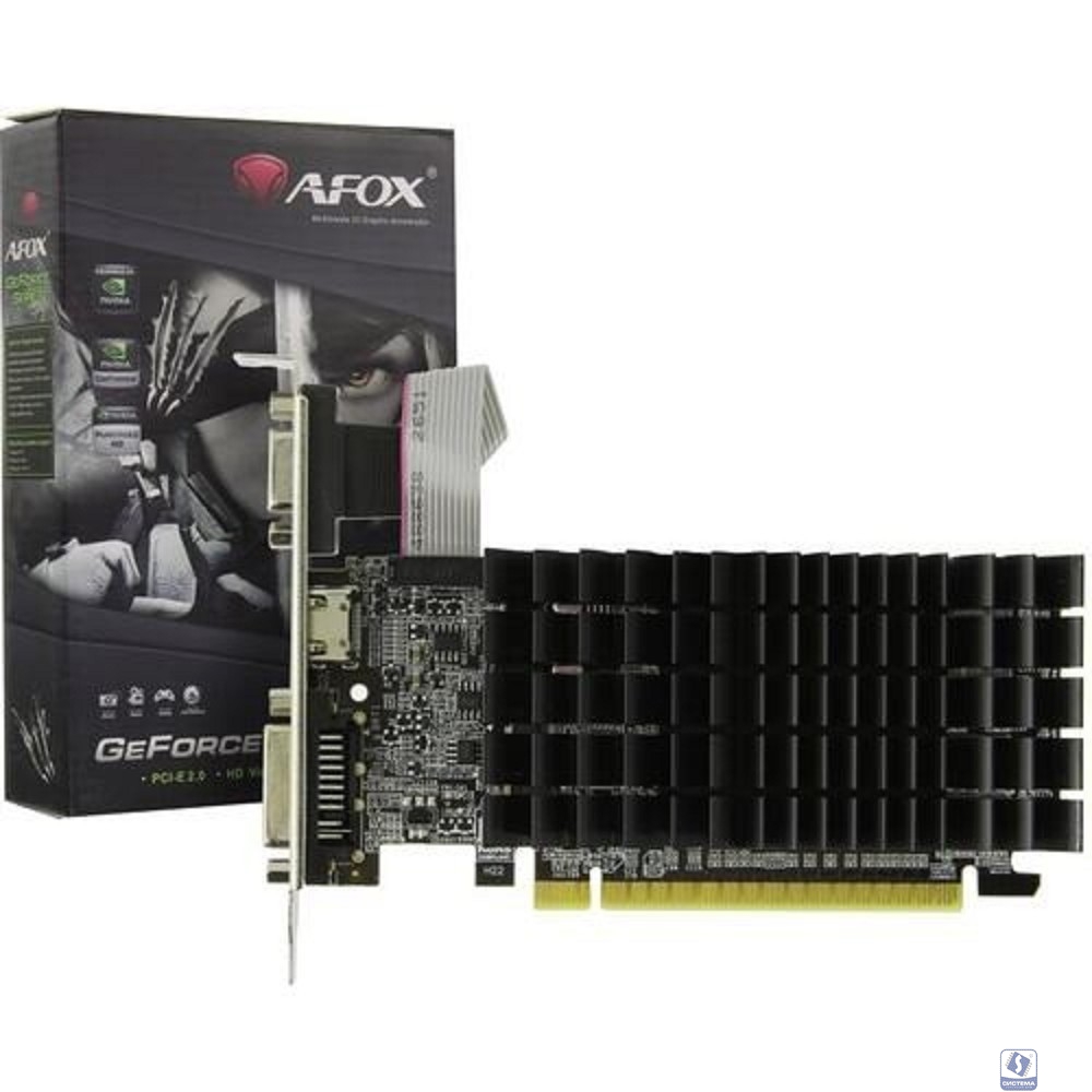 Видеокарта AFOX G210 LP 1GB DDR3 64-bit  VGA/DVI/HDMI PASSIVE LP (AF210-1024D3L5-V2) RTL