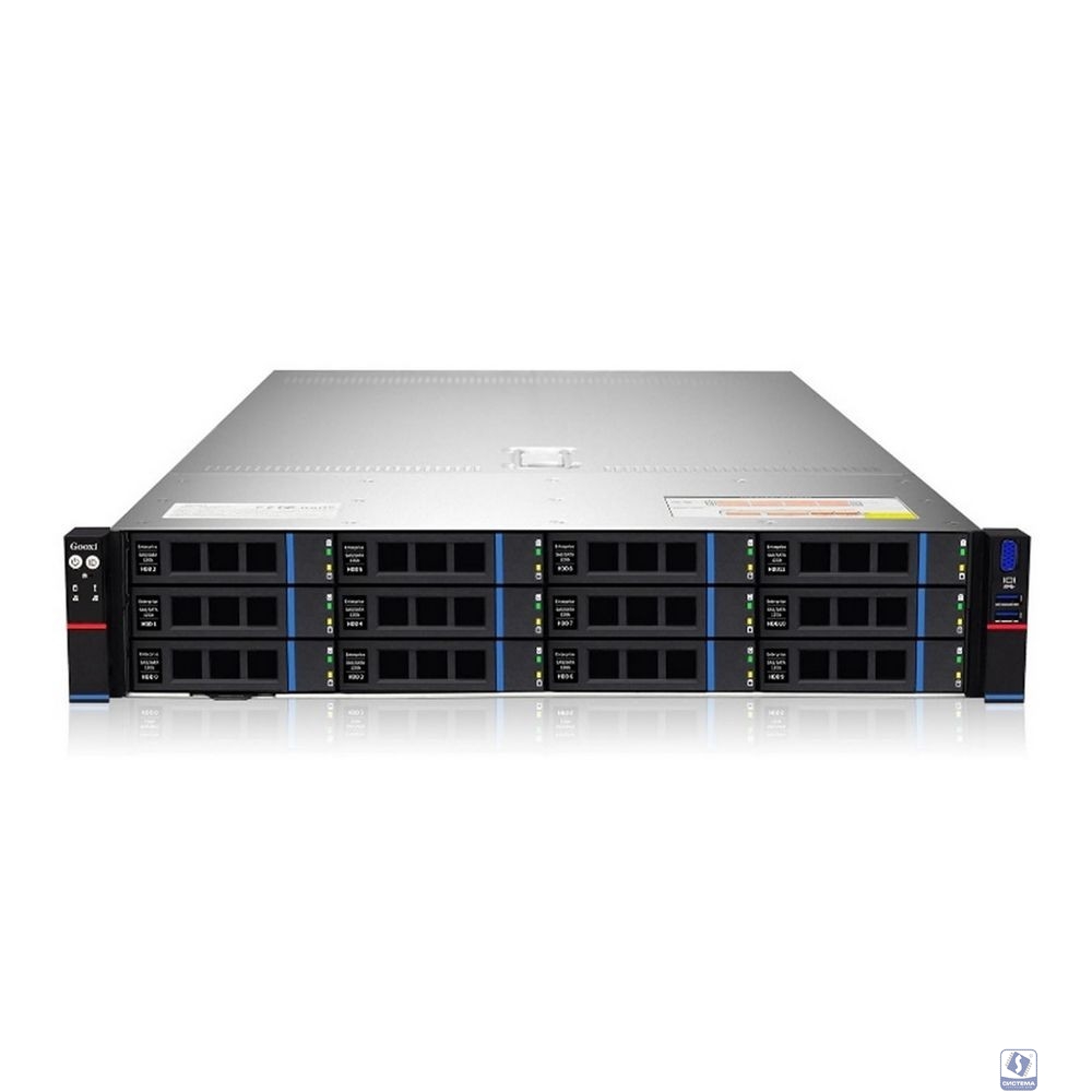 Gooxi SL201-D12R-G3 2U, 2xLGA4189; 32x DDR4; 12x 3.5(2.5") SATA/SAS; 2x 2.5" rear SAS/SATA; 2x 2.5" rear NVMe; 2х M.2 NVMe 2280; 2xPCIe 4.0x16; 4xPCIe 4.0x8; OCP3.0; 2x1GbE i350; IPMI; RAIL; 2x1200W