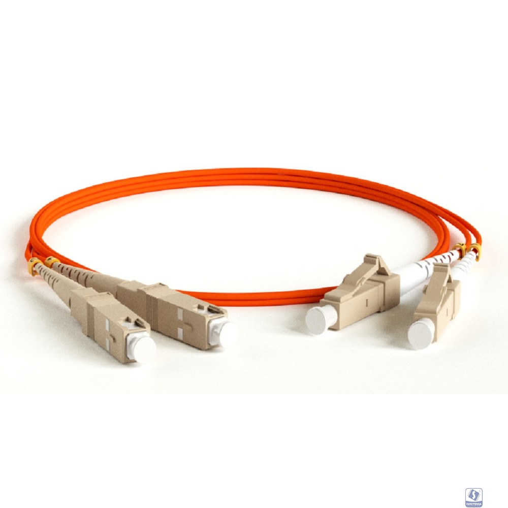 Hyperline FC-D2-50-LC/­PR-SC/­PR-H-2M-LSZH-OR (FC-50-LC-SC-PC-2M) Патч-корд волоконно-оптический (шнур) MM 50/­125, LC-SC, duplex, LSZH, 2 м