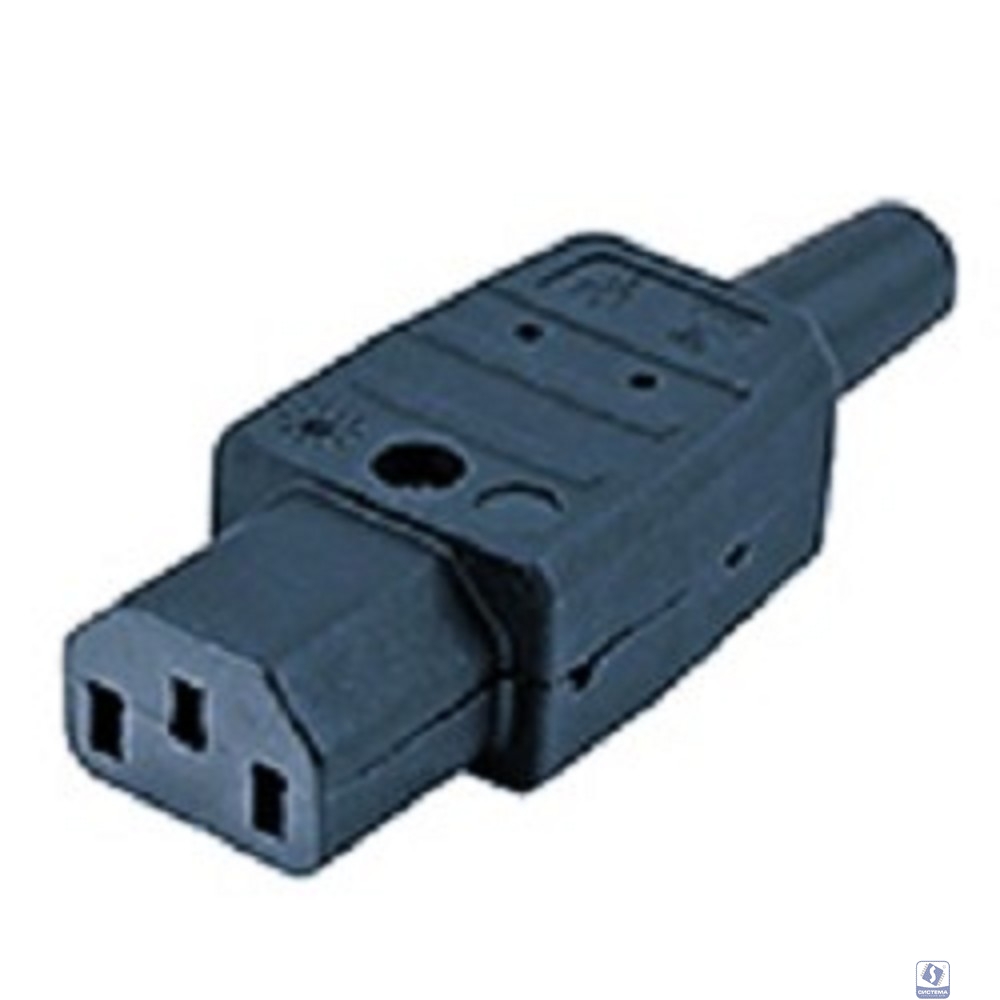 Hyperline CON-IEC320C13 Разъем IEC 60320 C13 220В 10A на кабель (плоские контакты внутри разъема), прямой