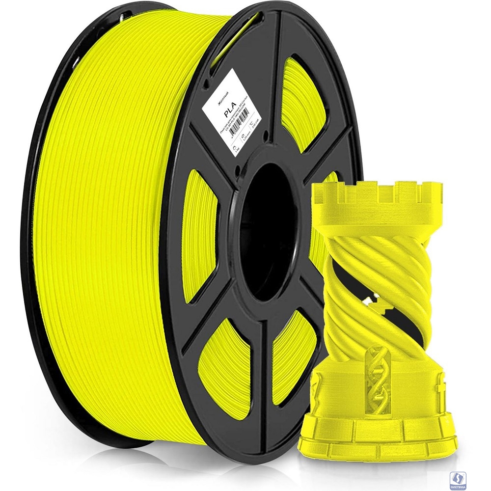 Пластик для принтера 3D Cactus CS-3D-PLA-1KG-YELLOW PLA d1.75мм 1кг L330м 1цв.