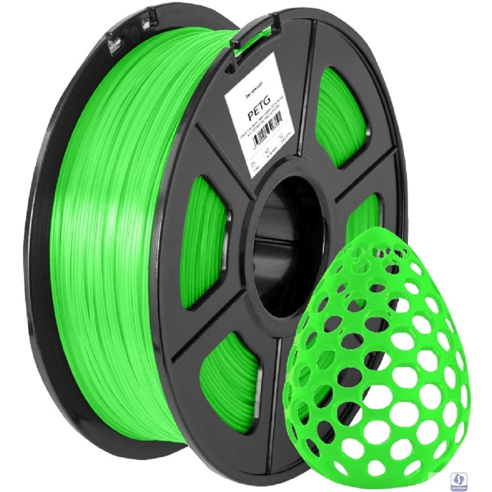 Пластик для принтера 3D Cactus CS-3D-PETG-1KG-T-GREEN PETG d1.75мм 1кг L330м 1цв.