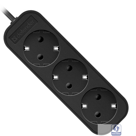 Defender Удлинитель M350 5.0 м, 3 розетки [99323], с заземлением