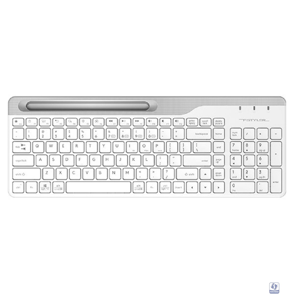 Клавиатура A4Tech Fstyler FBK25 белый/серый USB беспроводная BT/Radio slim Multimedia