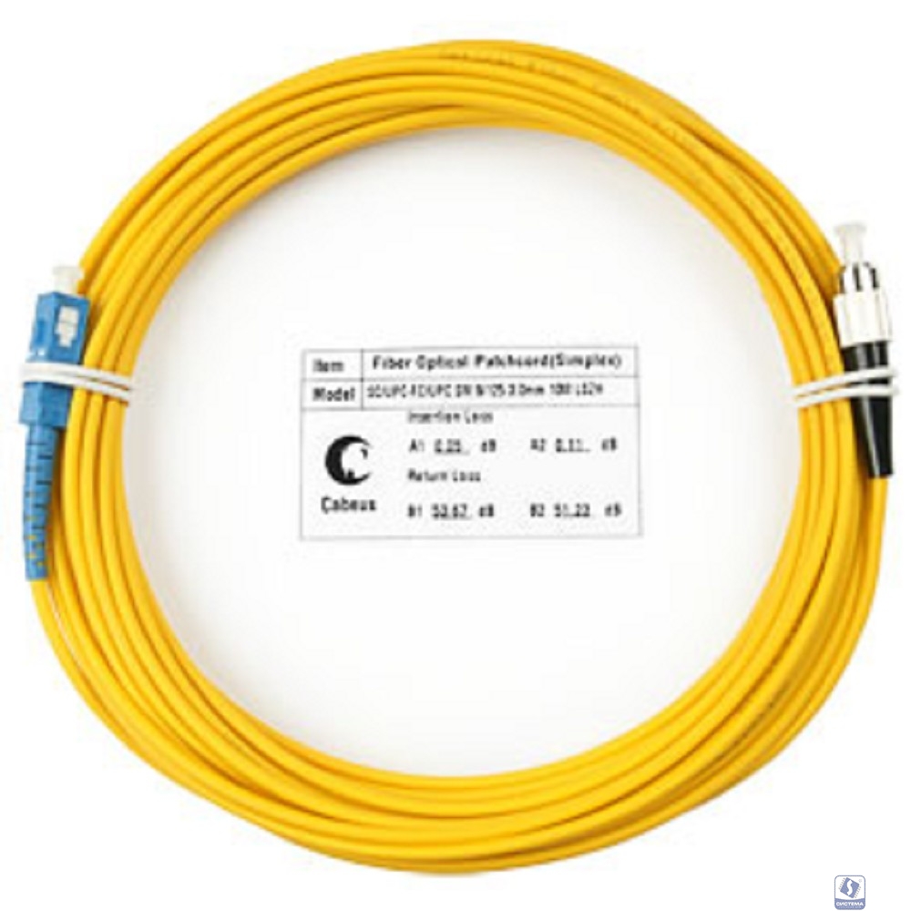 Cabeus FOP(s)-9-SC-FC-15m Шнур оптический simplex SC-FC 9/125 sm 15м LSZH