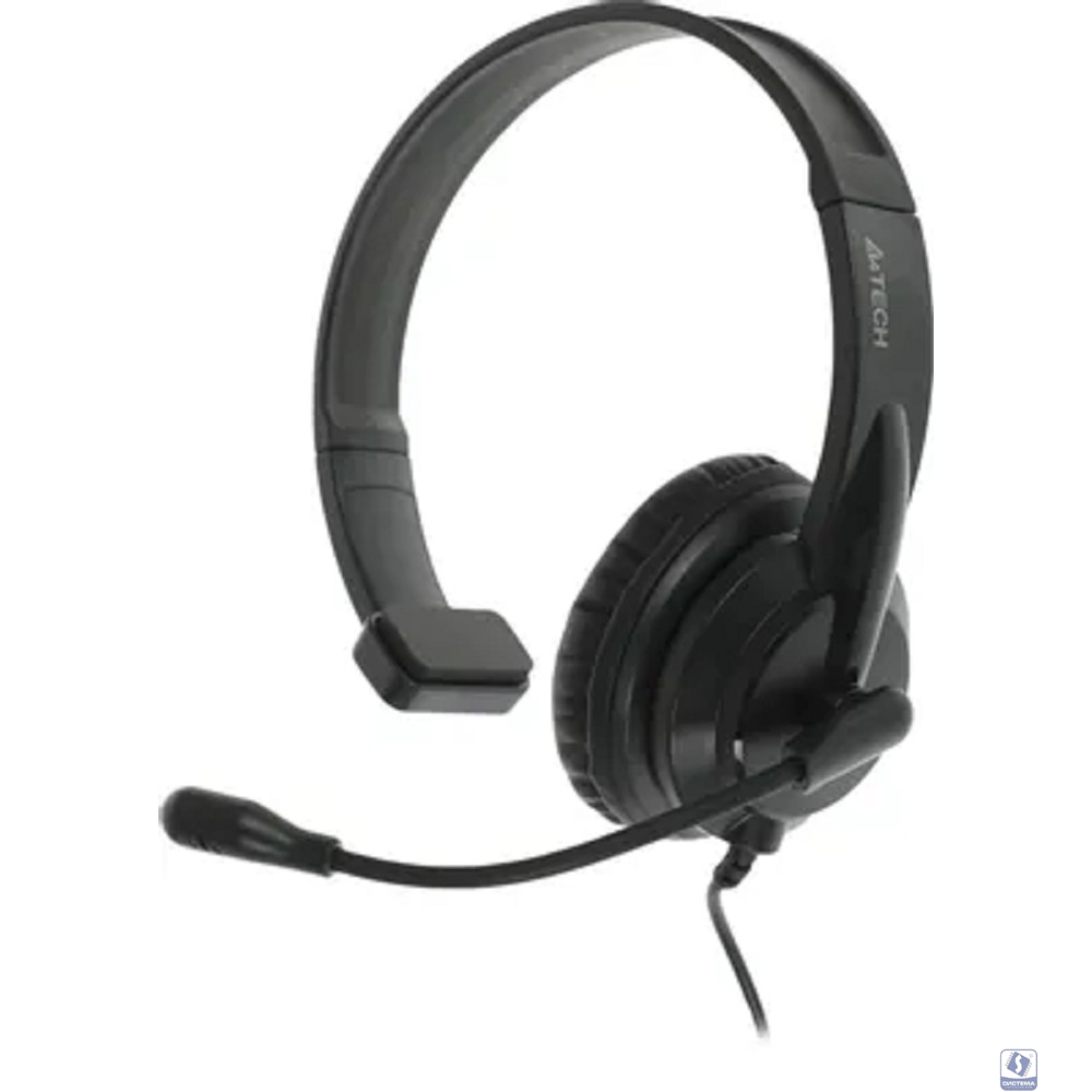 Наушники с микрофоном A4Tech HU-11 черный 2м накладные USB оголовье (HU-11/USB/BLACK)