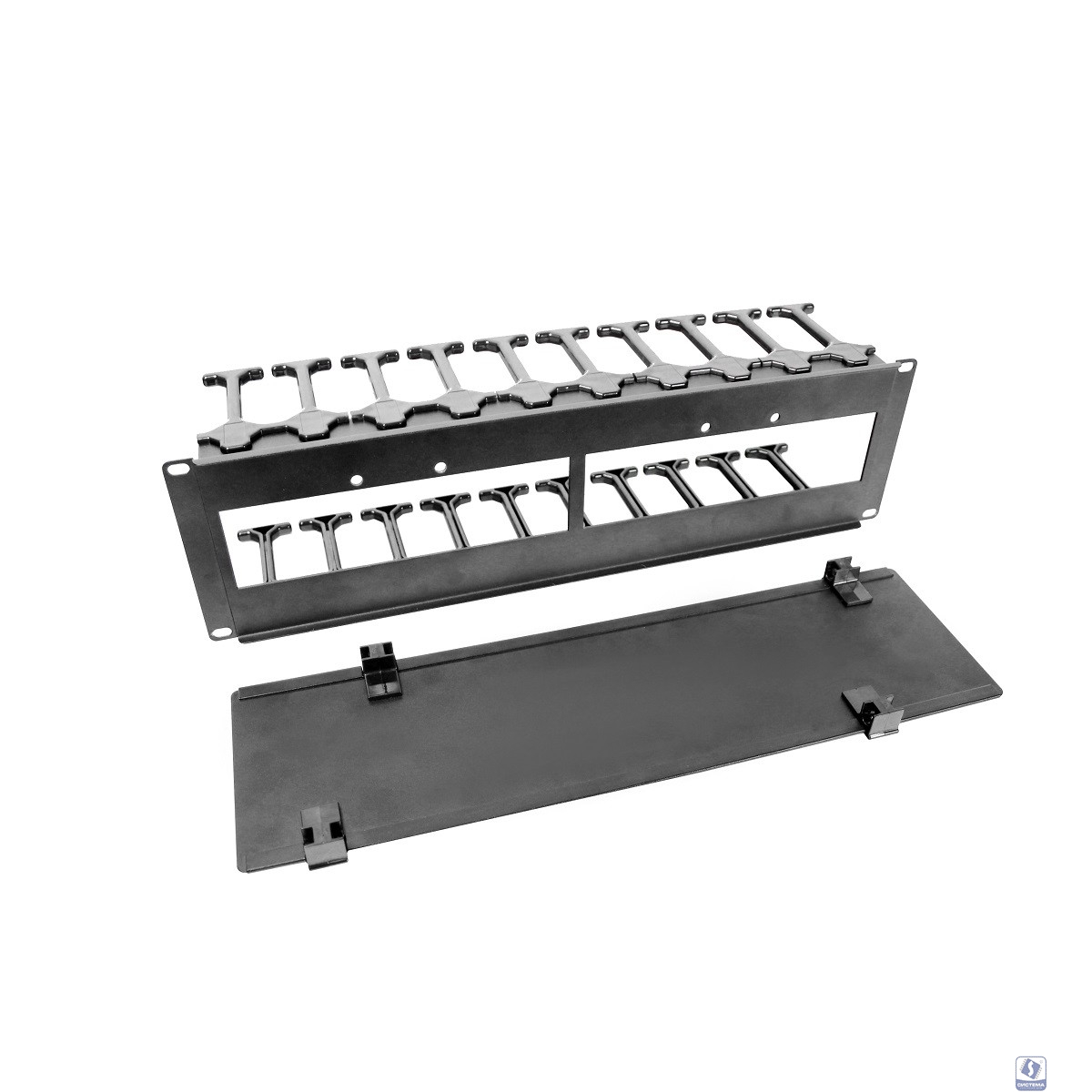 ЦМО Органайзер кабельный горизонтальный с пластиковыми пальцами 19" 3U (ГКО-П-3-9005)