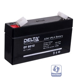 Delta DT 6012 (1,2 А\ч, 6В) свинцово- кислотный аккумулятор  