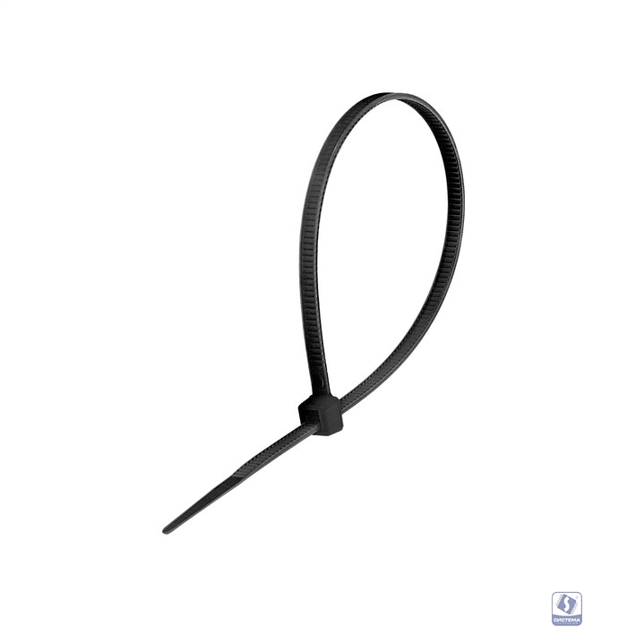 Exegate EX293126RUS Стяжка (хомут) нейлоновая ExeGate CV66-80x2.5B (нейлон 6.6, 80x2.5мм, неоткрывающаяся, halogen free, -40°C - +85°C, черная, 100 шт)