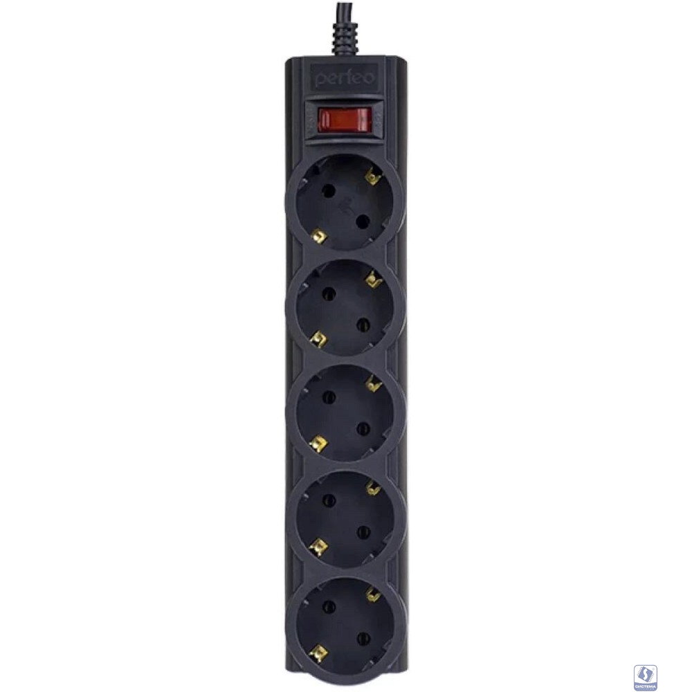Perfeo Сетевой фильтр "POWERX", PF_A4716  (3,0м, 5 розеток, черный)