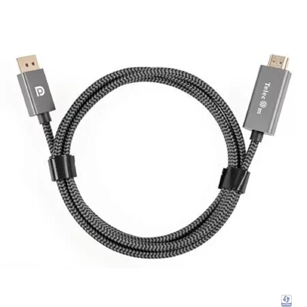 Telecom <TA561M-1.8M> Кабель DisplayPort M-> HDMI M 4K@60Hz 1.8m,оплетка [7958820049859]