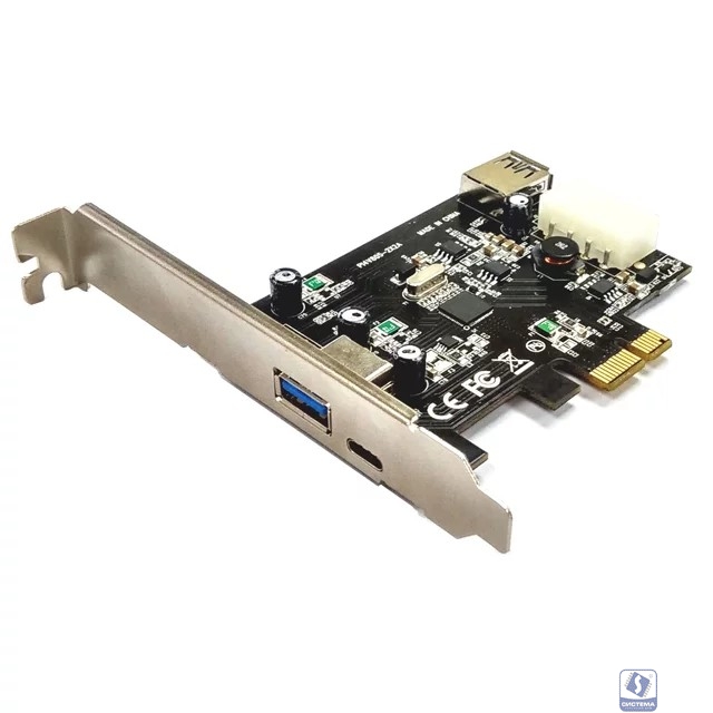 Controller ST-Lab, PCI-E x1, U-1330, 1+1 ext (USB3.1(A)/USB3.1(C) + 1int (USB3.1) ,+LP bracket)  Ret