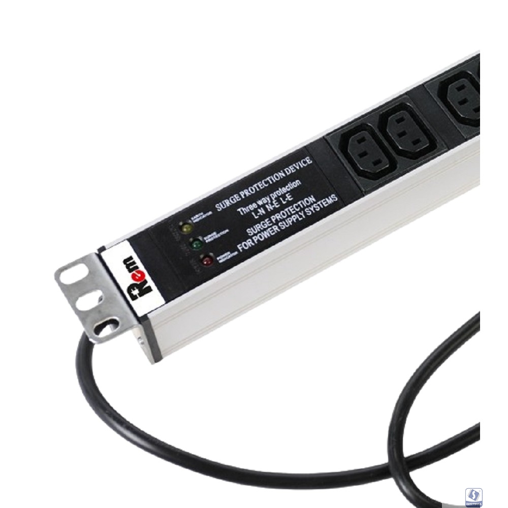 REM Вертикальный блок розеток Rem-16 с фил. и инд., 25 IEC 60320 C13, алюм., 42-48U, шнур 3 м. (R-16-25C13-FI-1820-3)