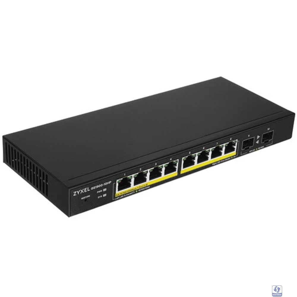 ZYXEL GS1900-10HP-EU0102F 8G 2SFP 8PoE+ 77W Коммутатор управляемый