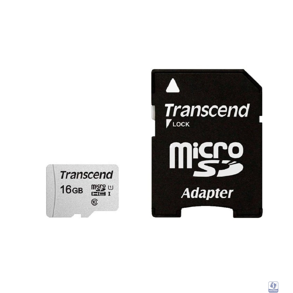 Micro SecureDigital 16Gb Transcend  TS16GUSD300S-A 