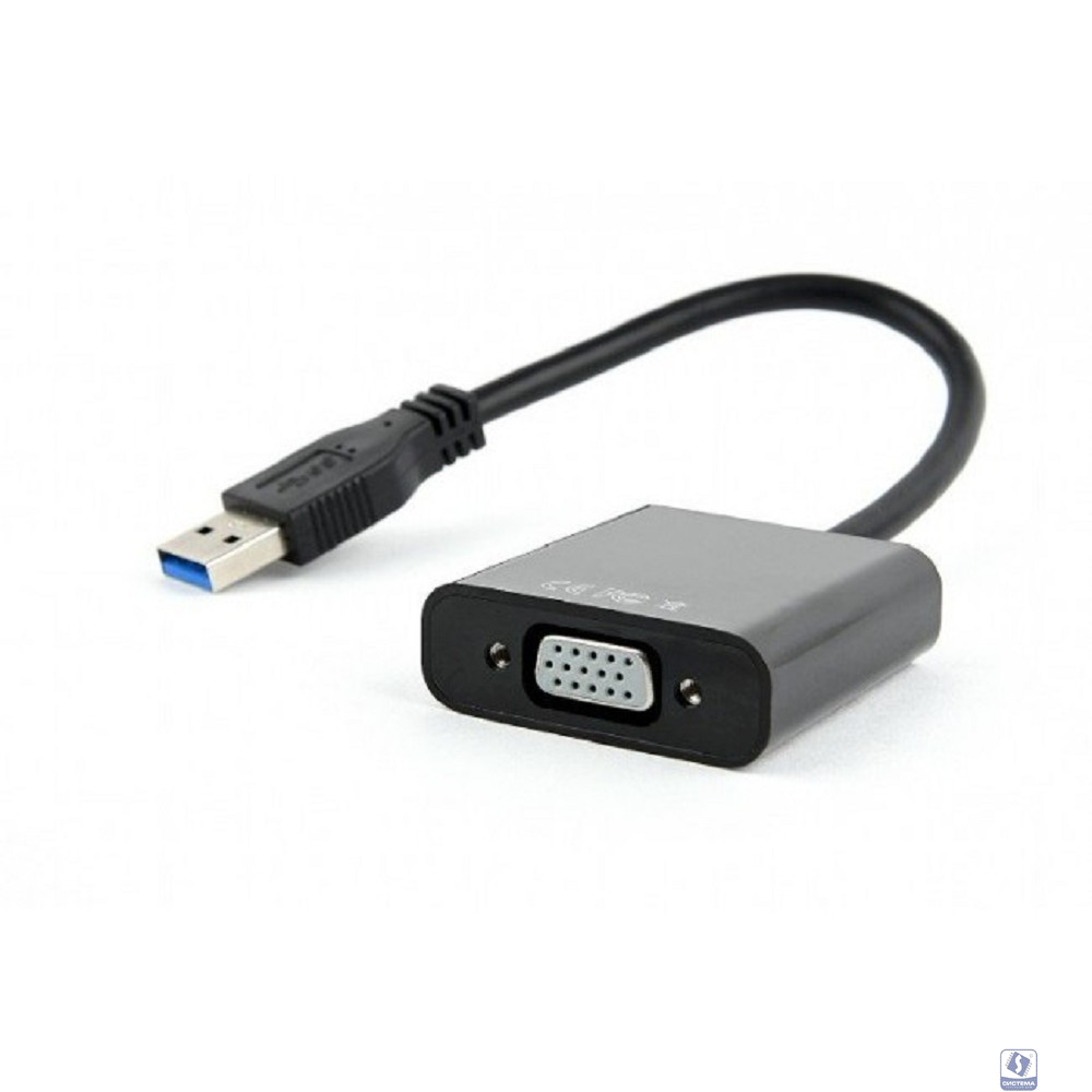 Cablexpert Видео-адаптер USB3 – VGA , черный (AB-U3M-VGAF-01)