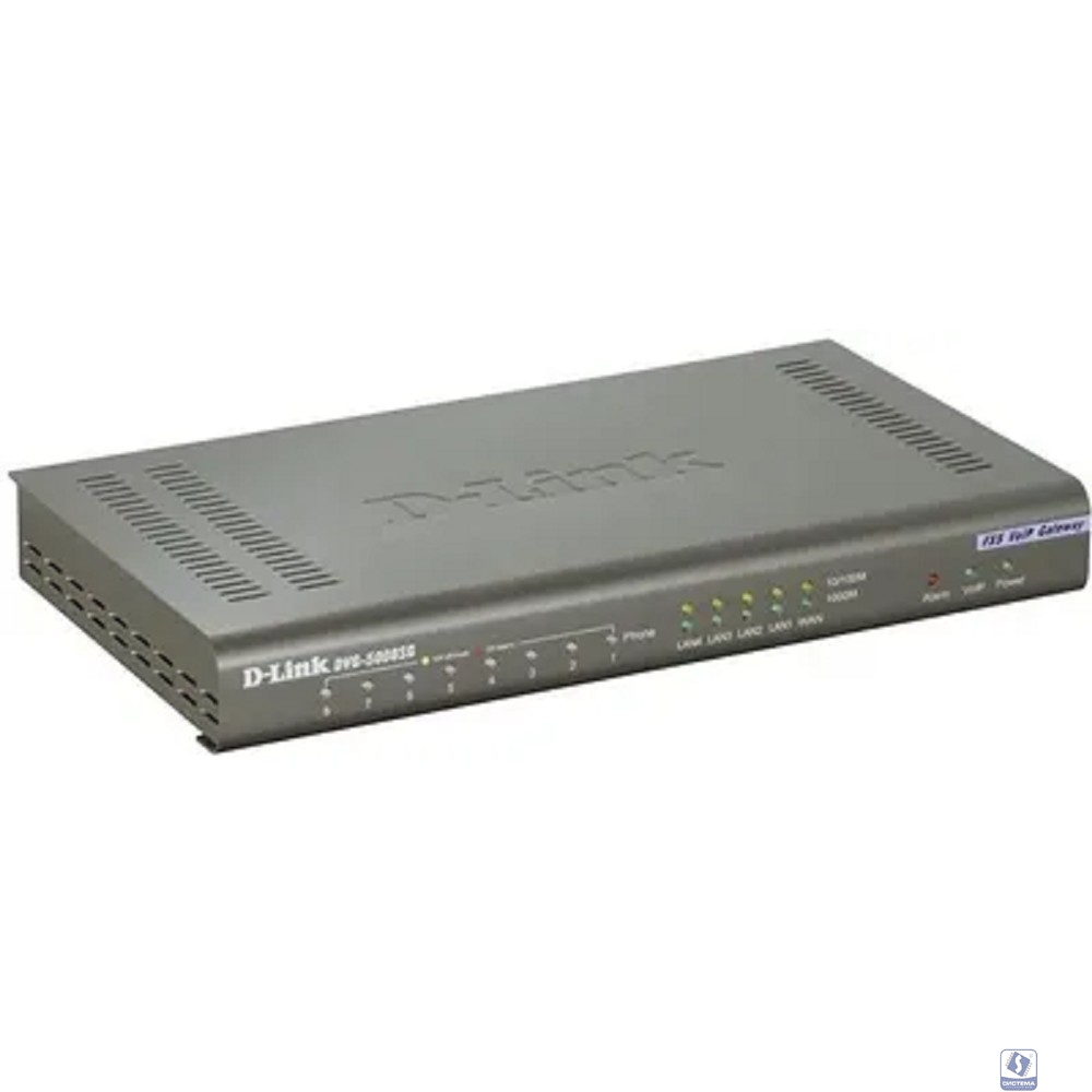 D-Link DVG-5008SG/A1A PROJ Голосовой шлюз с 8 FXS-портами, 1 WAN-портом 10/100/1000Base-T и 4 LAN-портами 10/1000Base-T