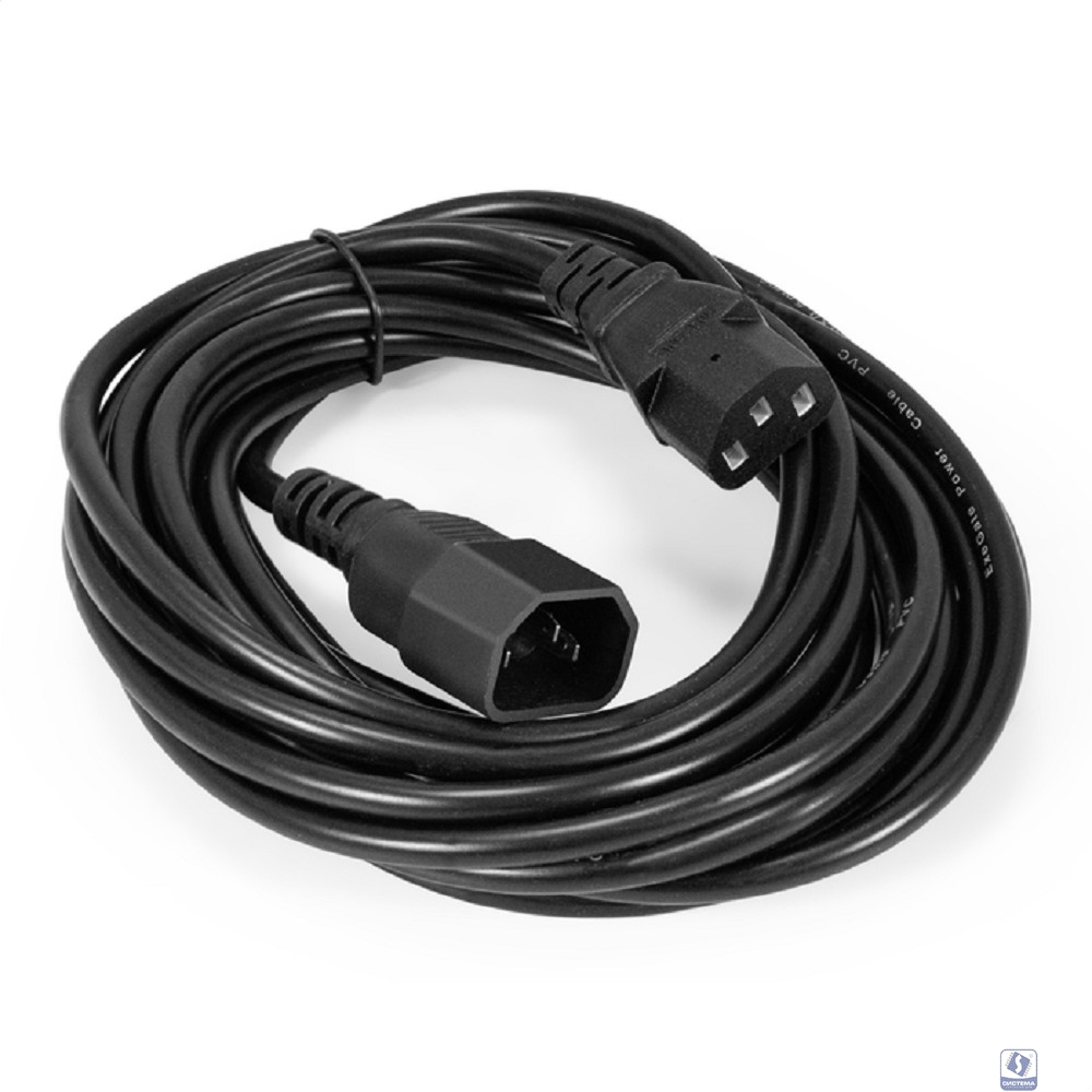 Exegate EP280630RUS Кабель монитор - компьютер (UPS->устройство) ExeGate Power EC-5P (IEC 320 С13->С14) VDE-250V-3*0.5 mm2, медь, черный, 5м.