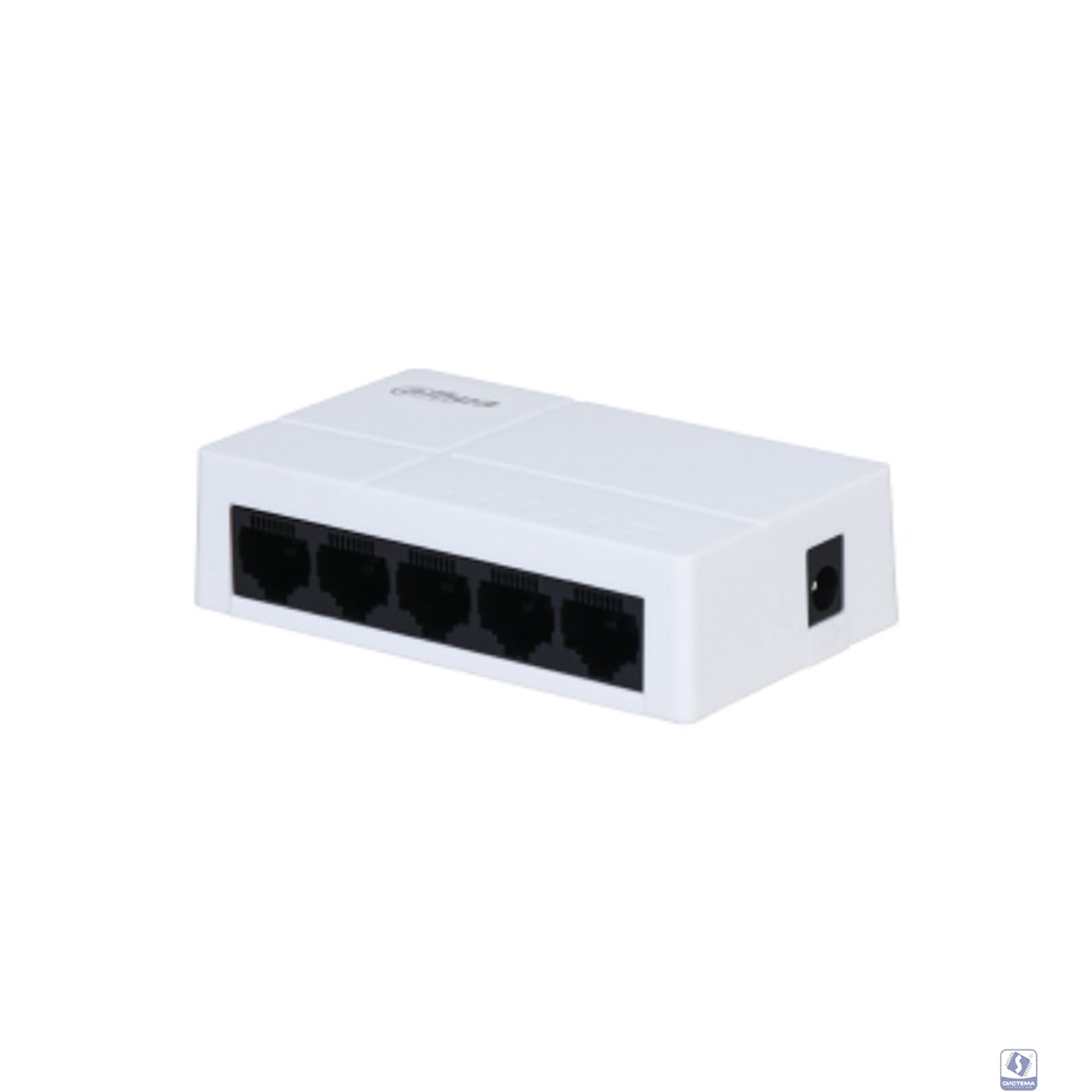 DAHUA DH-PFS3005-5GT-L 5-портовый гигабитный неуправляемый коммутатор, 5xRJ45 1Gb, коммутация 10 Гбит/с, MAC-таблица 2K, пластик