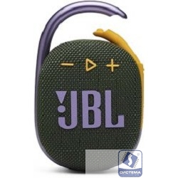 Колонка порт. JBL Clip 4 зеленый 5W 1.0 BT 15м 500mAh (JBLCLIP4GRN)
