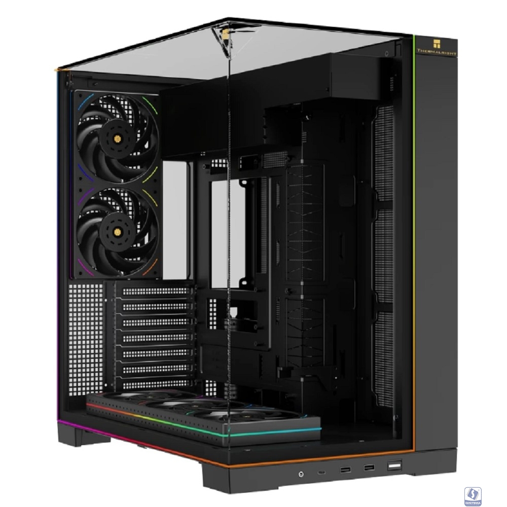 Thermalright Корпус TR-A70 ARGB FanUB / Black / TG / TL-UB36R+TL-UB24 PWM Fans / ARGB Strip / USB TYPE-C / ATX  / TRA70AFUBB