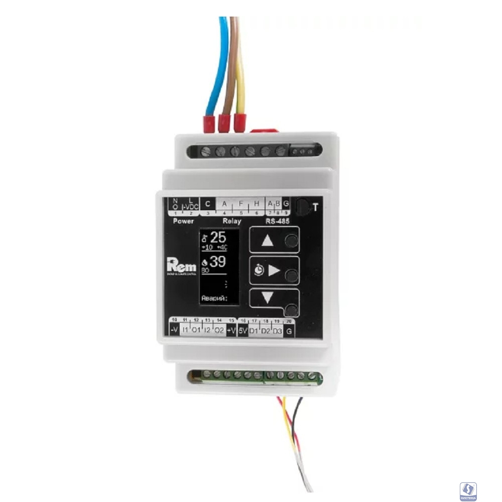 REM Модуль управления микроклиматом цифровой, для установки на DIN-рейку, питание 230 VAC, с ЖК-дисплеем (R-MC2-DMTH)