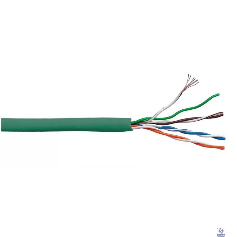 Кабель информационный LanMaster кат.5е, 305м, зеленый [lan-5eutp-pt-lszh-gn]