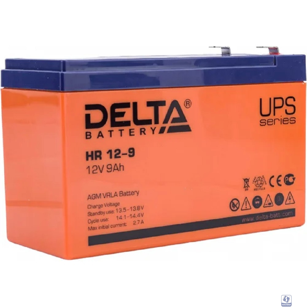 Delta HR 12-9 (9 А\ч, 12В) свинцово- кислотный  аккумулятор