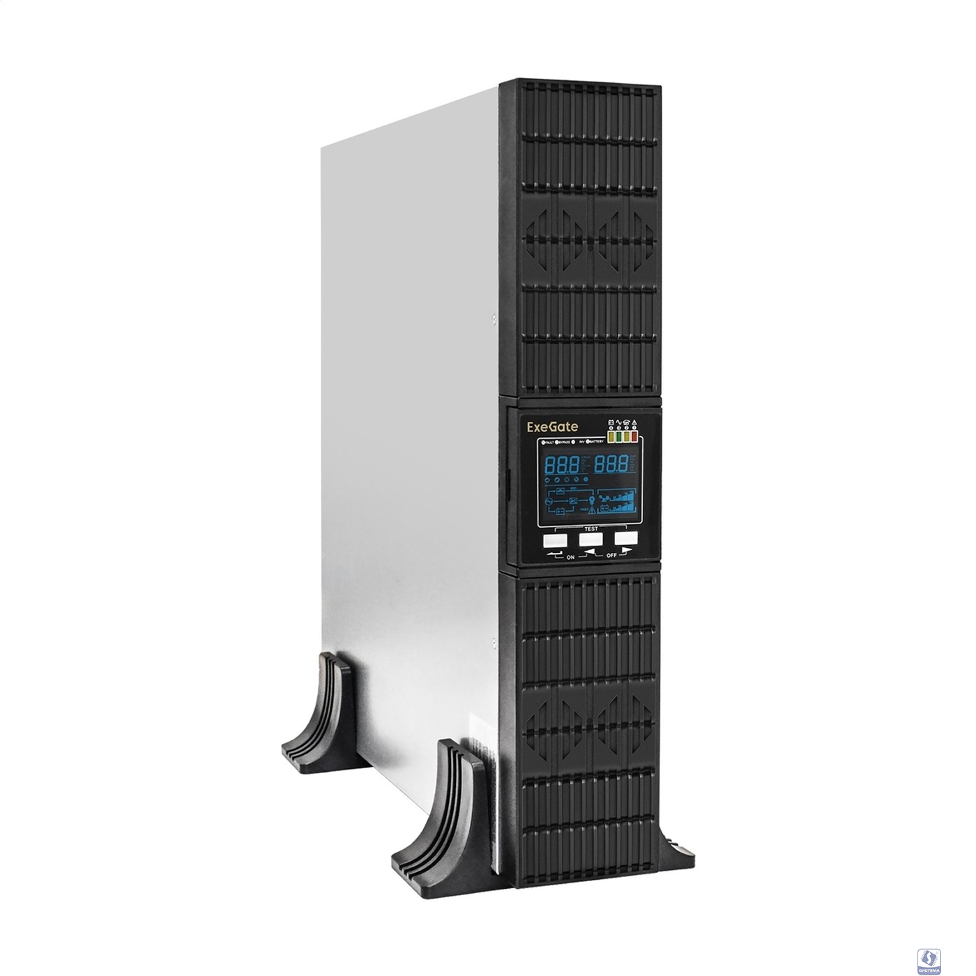 Exegate EX296959RUS ИБП On-line ExeGate PowerExpert ULS-575-6kVA.LCD.AVR.T.USB.RS232.SNMP.2U <6000VA/6000W, On-Line, PF=1, LCD, клеммы, RS232, USB, SNMP-slot, EPO, батареи внешние 192В/240В суммарной 