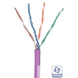 Кабель информационный Lanmaster TWT-5EUTP-NGLS кат.5е U/UTP не экранированный 4X2X24AWG PVC внутренний 305м фиолетовый