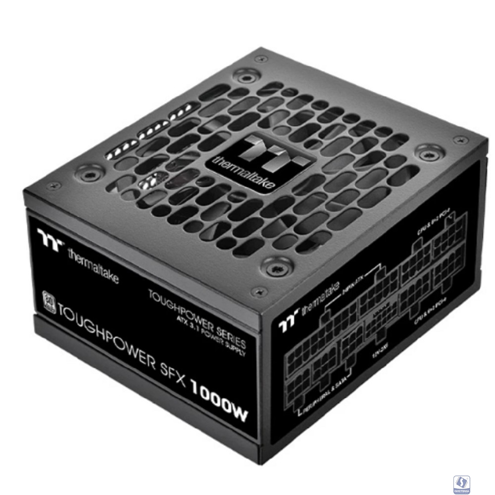 Блок питания Thermaltake Toughpower SFX 1000W /Fully Modular/Non Light/Full Range/Analog/80 Plus Gold/EU/100% JP CAP/All Flat Cables/Gen 5