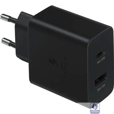 Сетевое зарядное устройство Samsung Adapter 35W Black (1xUSB-C, 1xUSB-A) (EP-TA220NBEGEU)
