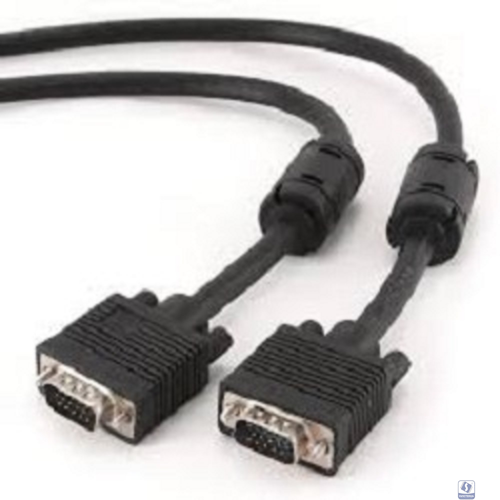Gembird/Cablexpert CC-PPVGA-10-B, Кабель VGA Premium , 15M/15M, 3.0м, черный, тройной экран, феррит.кольца 