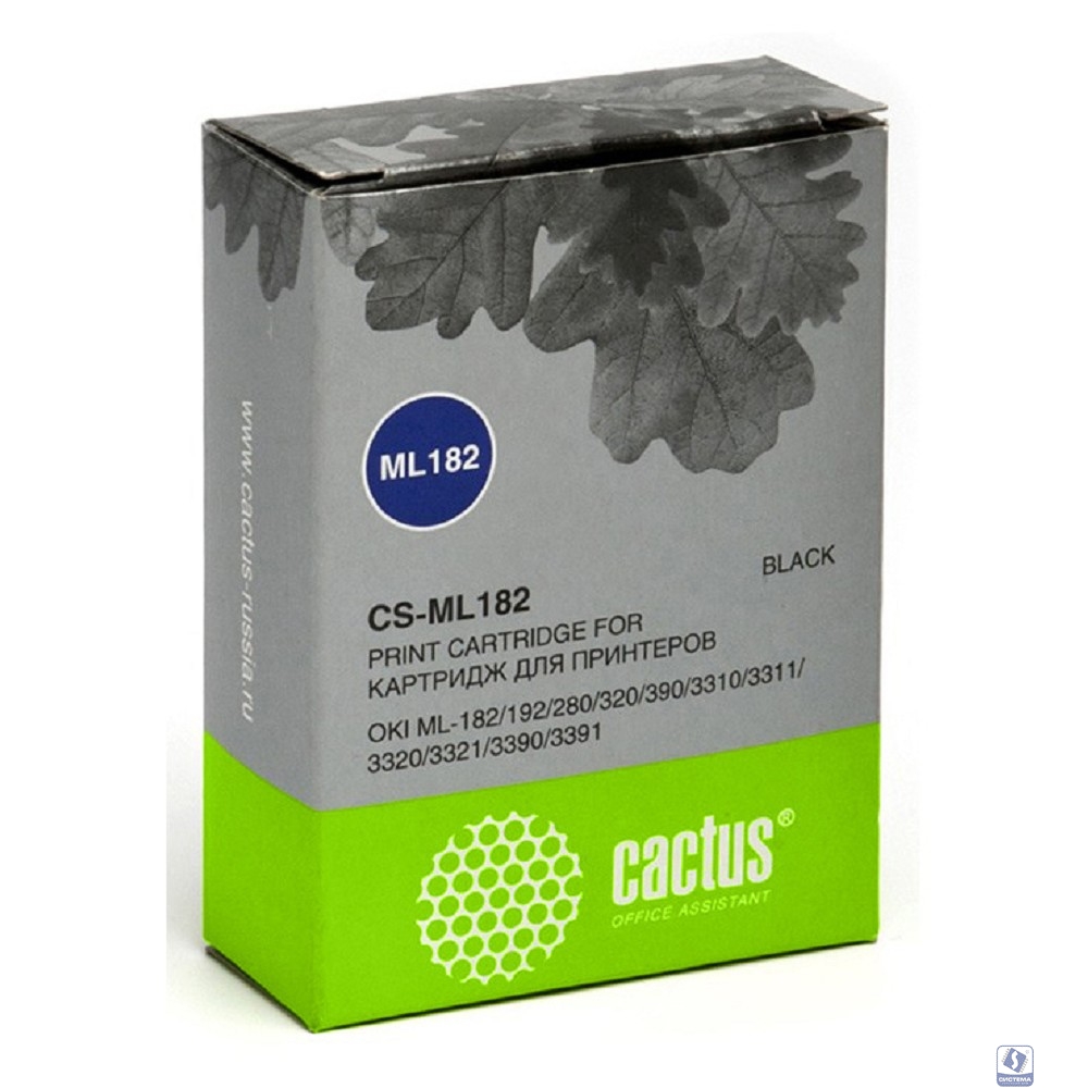 CACTUS ML182  Картридж матричный (CS-ML182) для OKI ML-182/192/280/320/390/3310/3311/3320/3321/3390/3391, ресурс 2 000 000 зн.black