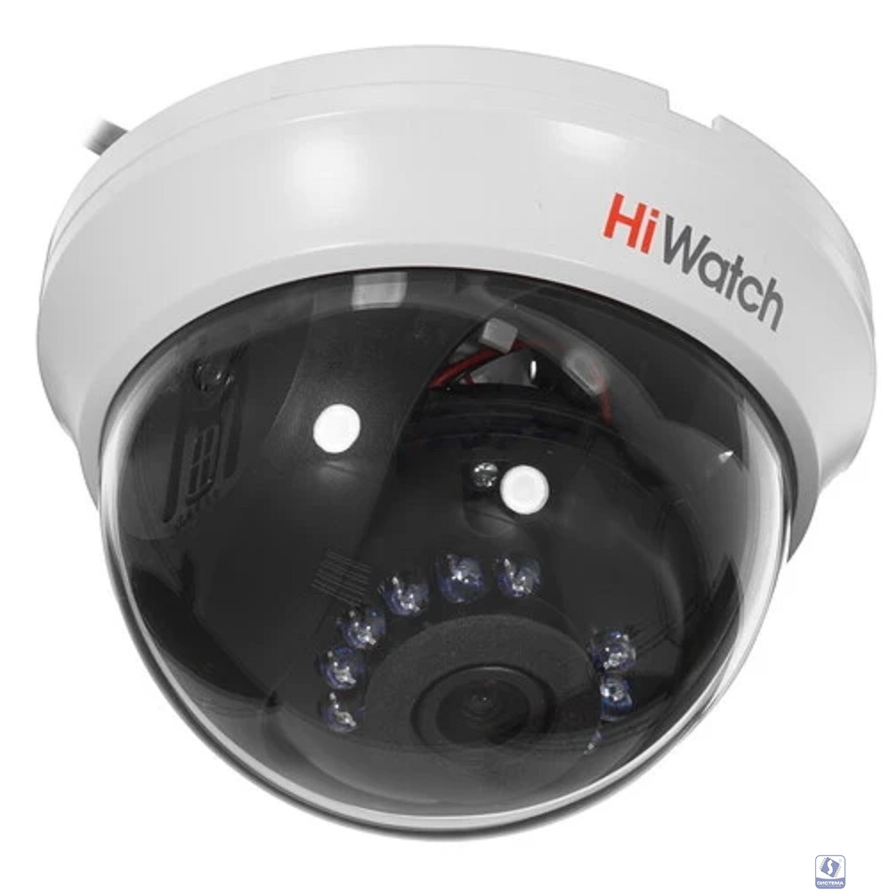 HiWatch DS-T591(C) (2.8 mm) 5Мп внутренняя купольная HD-TVI камера с ИК-подсветкой до 20м