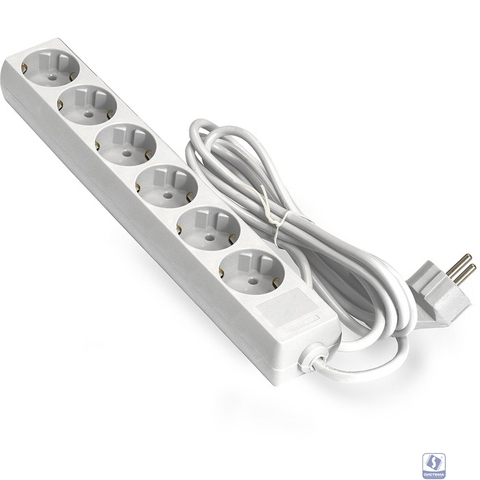 Exegate EX285830RUS Удлинитель ExeGate ECE-6-1.8W (6 евророзетки с заземлением, 1.8м, белый)