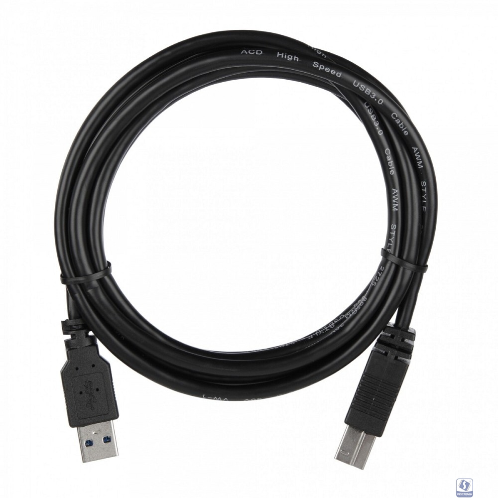 Кабель ACD Кабель ACD-U3ABM-20L |ACD-U3ABM-20L| USB 3.0, A male - B male, ТТХ: |ACD-U3ABM-20L| (7/0.12BC+HDPE)*1P+|(7/0.12BC+HDPE)*2C+7/0.12BC+AL|*2P +7/0.16BC*2C+AL+7/0.12BC+B(80/0.12AL)PVC5.5, Черны
